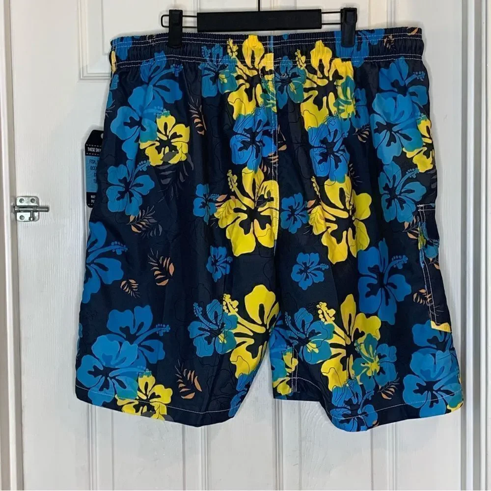 SIX ISLANDS Mens Swim Trunks Recycled Plastic Fabric Size 3XL